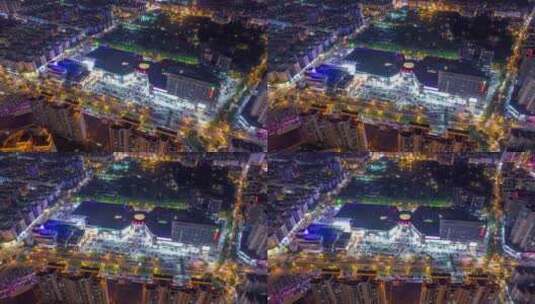 佛山三水_三水广场商业中心夜景004高清在线视频素材下载