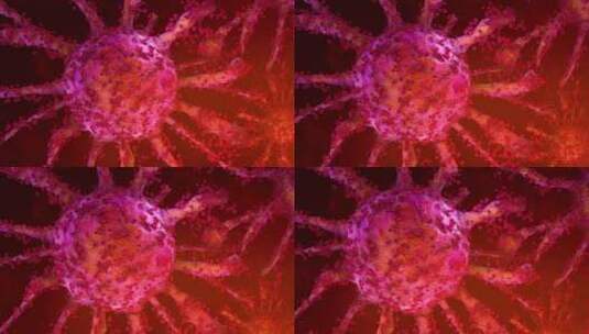 生长中的癌细胞在健康组织上扩散高清在线视频素材下载