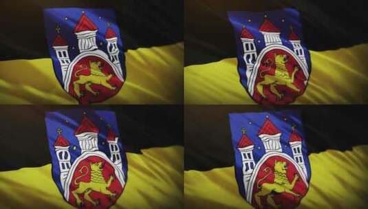 哥廷根旗帜挥舞-德国高清在线视频素材下载