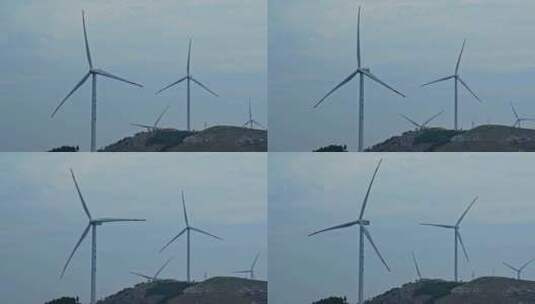 风能发电风车能源循环经济高清在线视频素材下载