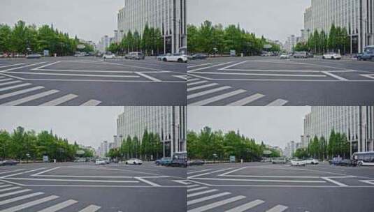 马路交通十字路口高清在线视频素材下载