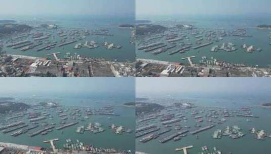 航拍广东阳江海陵岛闸坡国家级中心渔港高清在线视频素材下载