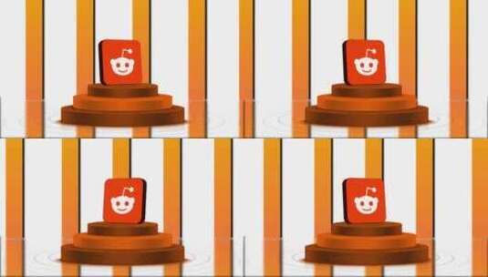 Reddit 3D支架徽标动画高清在线视频素材下载