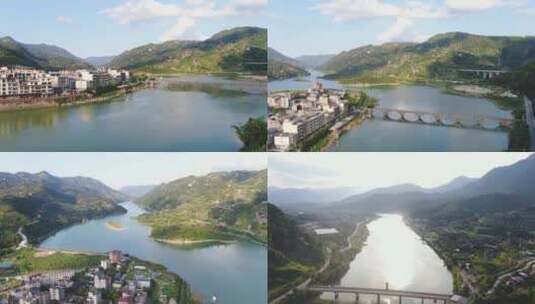 4K-福州永泰大樟溪航拍高清在线视频素材下载