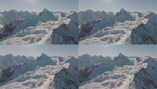 基茨斯坦霍恩山峰上空的无人机高清在线视频素材下载