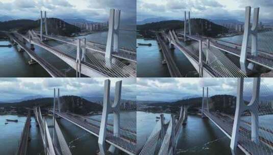 福州乌龙江大桥航拍高清在线视频素材下载