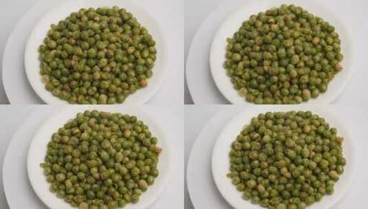 青豆豌豆的吃法蒜香豌豆高清在线视频素材下载