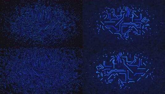 4K穿越连接概念的数字3D电路板高清在线视频素材下载