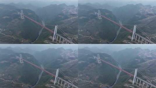 中国桥梁 基建狂魔 清水河大桥高清在线视频素材下载