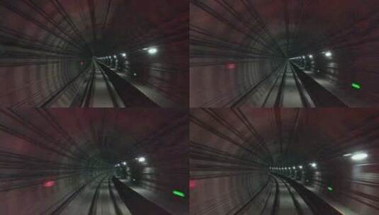 唯美城市地铁快速行驶第一视角高清在线视频素材下载