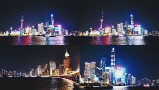 上海滩黄浦江 夜景高清在线视频素材下载