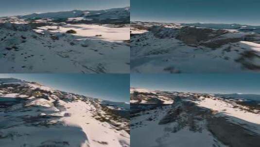 4k风景航拍雪山山脊山脉高清在线视频素材下载