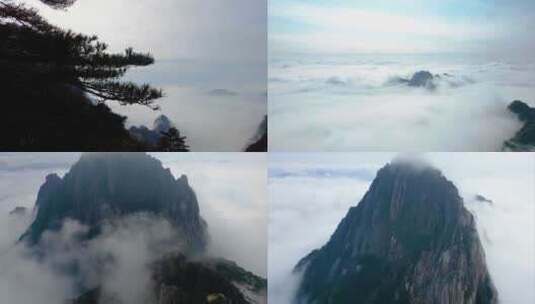 黄山风景区壮观风景延时摄影视频素材高清在线视频素材下载