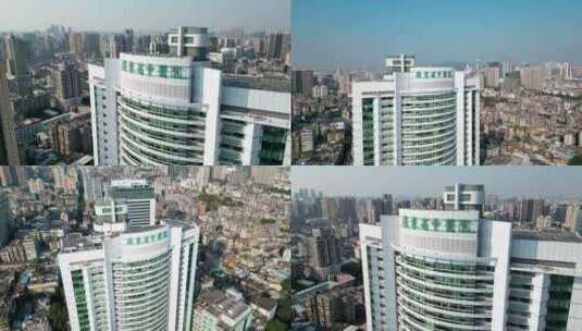 4k广东省中医院多个角度航拍高清在线视频素材下载