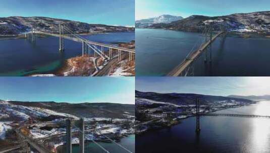 4K航拍北欧挪威斯沃尔维尔自然风光高清在线视频素材下载