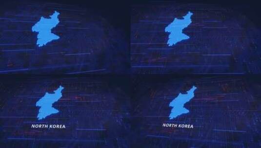 Hud朝鲜数字地图高清在线视频素材下载