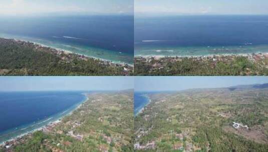 巴厘岛佩尼达岛海岸线航拍高清在线视频素材下载