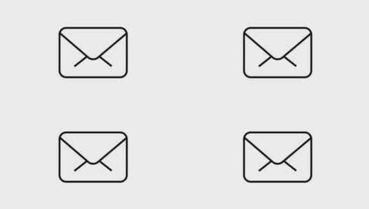 邮件图标线Alpha循环高清在线视频素材下载