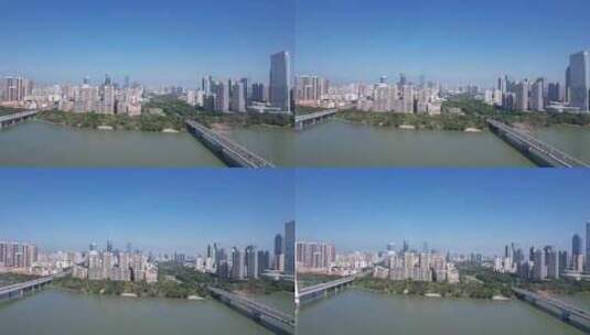 广东惠州城市高楼建筑CBD航拍高清在线视频素材下载