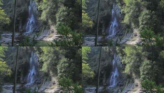唯美山林瀑布高清在线视频素材下载
