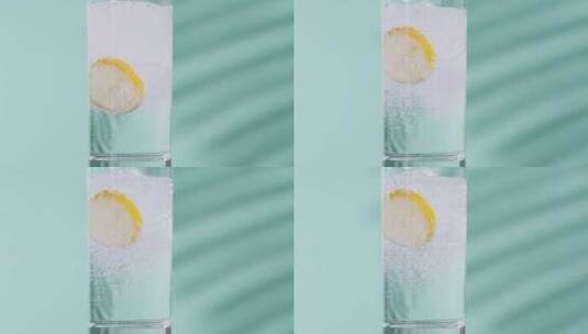 柠檬苏打水气泡水碳酸饮料高清在线视频素材下载