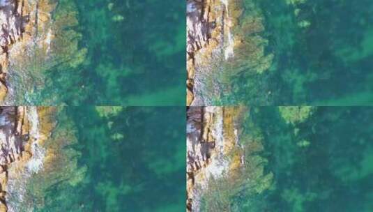 山东威海大海礁石高清在线视频素材下载