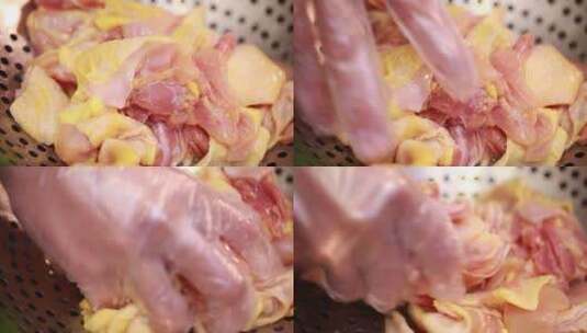 葱姜米酒腌制鸡肉去腥 (2)高清在线视频素材下载