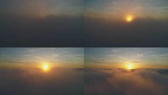 云层里的太阳高清在线视频素材下载