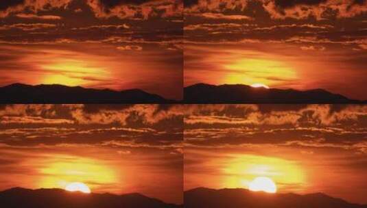 日落时的太阳云和天空景观高清在线视频素材下载