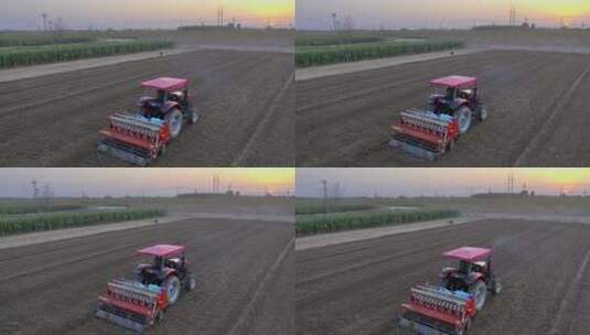 播种小麦高清在线视频素材下载