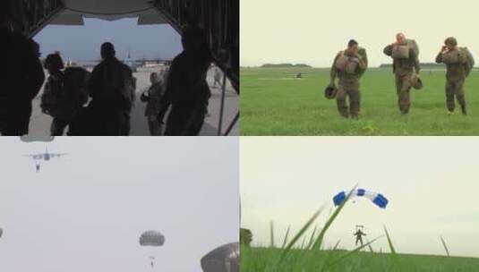 伞兵的训练视频高清在线视频素材下载