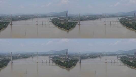 江西赣州赣江特大桥交通航拍高清在线视频素材下载