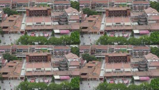 航拍福建泉州古城古建筑高清在线视频素材下载