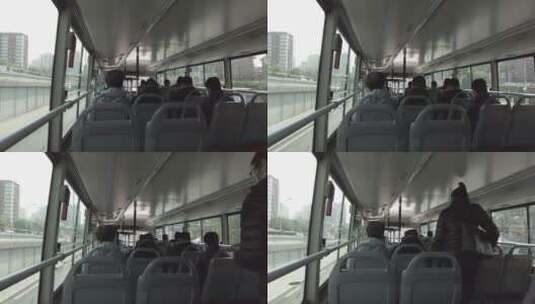 北京公交车意境/城市交通/公共交通高清在线视频素材下载