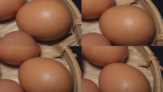鸡蛋红皮鸡蛋鸡子蛋白质高清在线视频素材下载