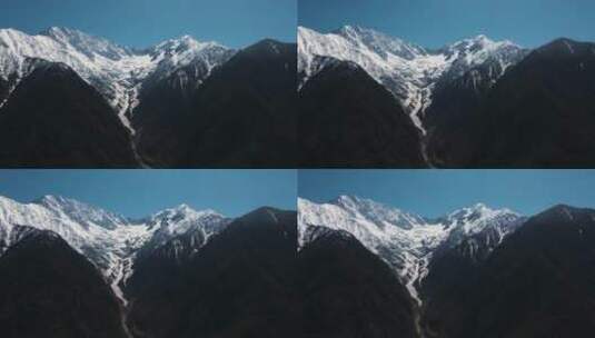 雪山冰川视频高海拔雪山山顶的积雪冰河高清在线视频素材下载