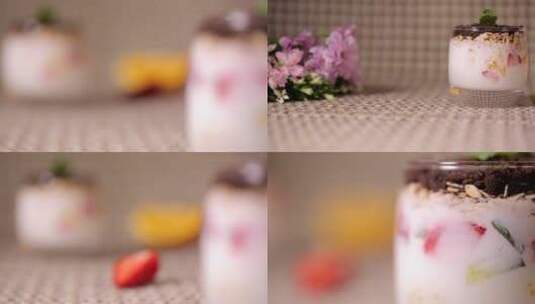 【镜头合集】喝盆栽酸奶高清在线视频素材下载