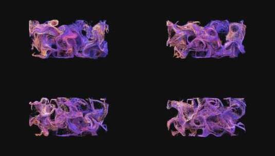 3D渲染抽象概念彩色微观粒子分子原子运动高清在线视频素材下载