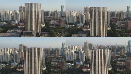 上海黄浦区人民广场新天地全景4K航拍高清在线视频素材下载