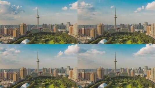 哈尔滨标志性建筑物龙塔高清在线视频素材下载