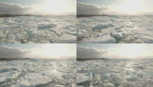 阳光下的冰湖高清在线视频素材下载