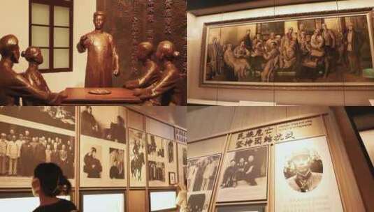 天津党建党史博物馆纪念馆周邓纪念馆周恩来高清在线视频素材下载