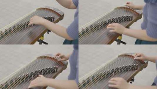 中国民乐琵琶，古筝演奏高清在线视频素材下载