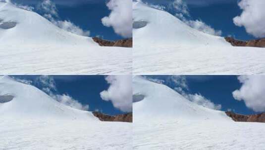 西藏拉萨当雄廓琼岗日雪山洛堆峰高清在线视频素材下载