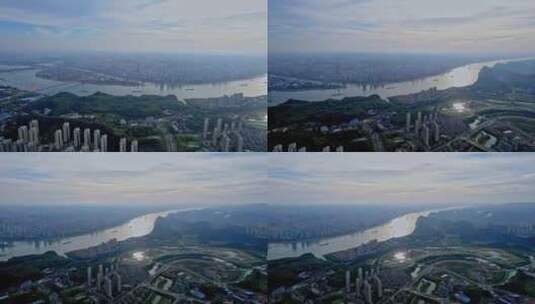 一镜到底航拍宜昌都市风景(1)高清在线视频素材下载