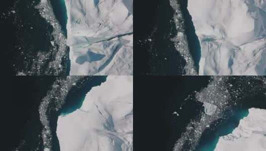 南极大陆冰层航拍高清在线视频素材下载