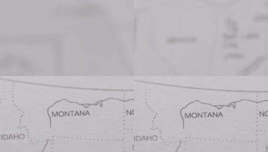 美国地图上的蒙大拿州高清在线视频素材下载