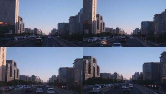 【4K原创】北京大气地标 车流高清在线视频素材下载