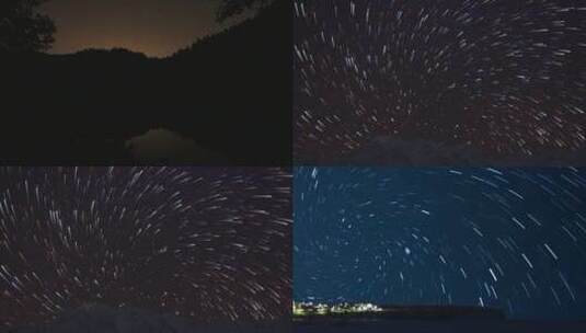 星轨星空流星延时摄影高清在线视频素材下载