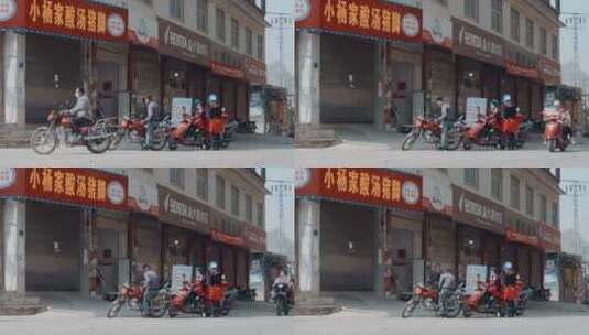 云南中越边境骑摩托车的瑶族妇女高清在线视频素材下载